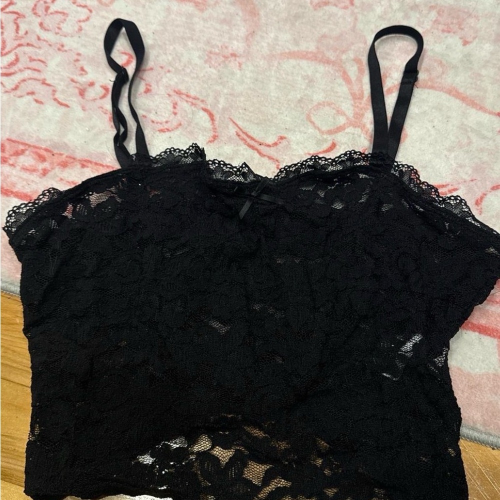 Black Lace Camisole Top